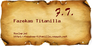 Fazekas Titanilla névjegykártya