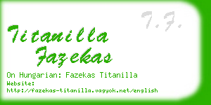 titanilla fazekas business card